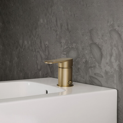 Griferia Para Bidet Monocomando 35Mm Oro Semi Mate Alassio DORADO-BRUSHED GOLD