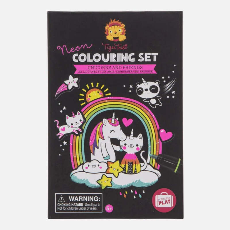 Kit de colores neón: unicornios y amigos Kit De Colores Neón: Unicornios Y Amigos