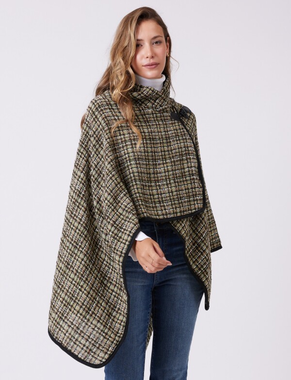 Ruana Tejida OLIVA/MULTI