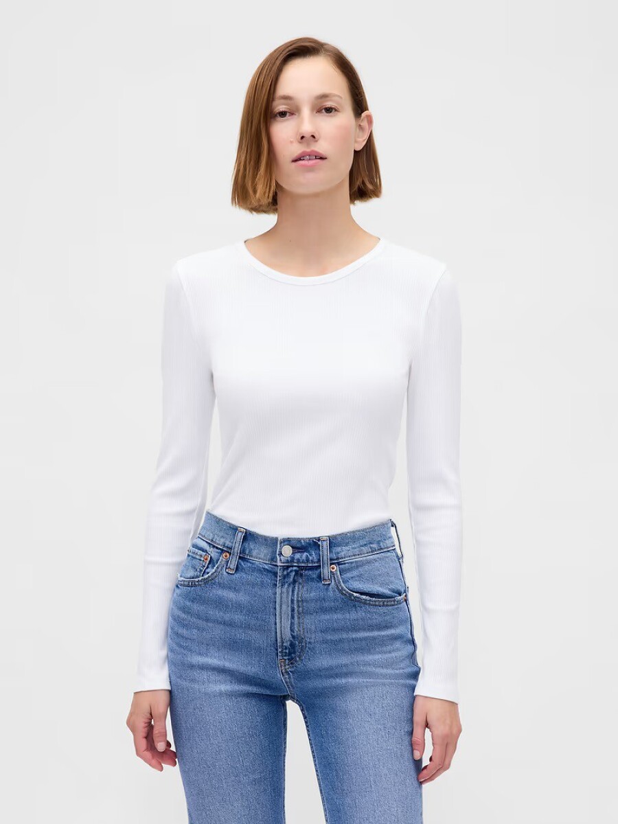 Remera Manga Larga Mujer - New Off White 