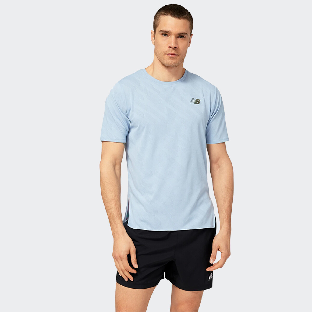 Remera New Balance Speed Jaquard - Gris 