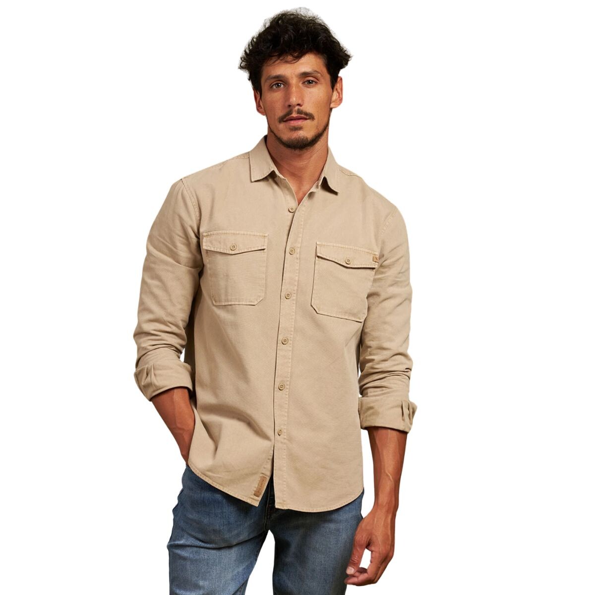 CAMISA S-3XL - MARRON CLA 