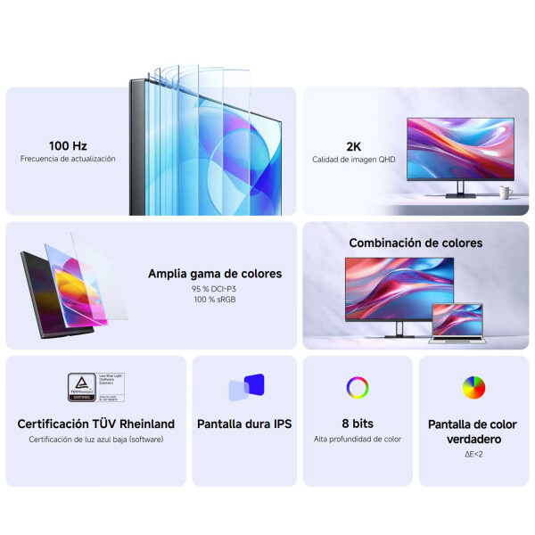 Monitor Gamer Xiaomi A27qi 2k 100hz 27" Qhd Ips MONITOR XIAOMI 27" A27QI 2K 100HZ