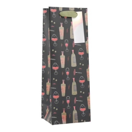 Bolsa para Botella Top Botellas con diseños Negra