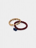 Set De Pulseras Elásticas Con Piedras multicolor