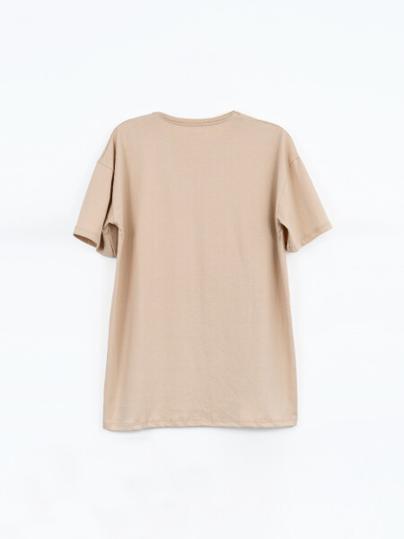 REMERA SUKIL PRINT BEIGE OSCURO