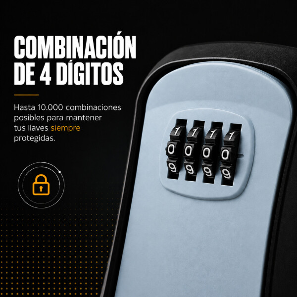 Caja Fuerte Cofre De Seguridad C/ Combinación 9,5 cm x 8 cm Gris