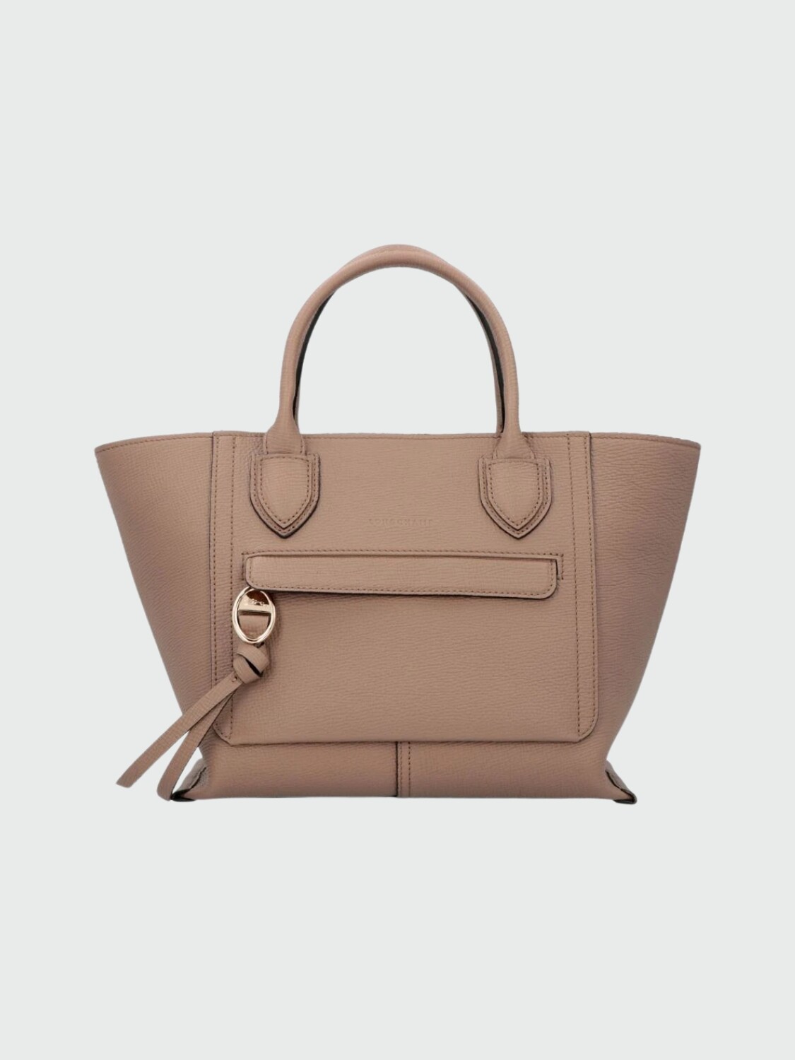Longchamp -Cartera de cuero con asas y correa desmontable, Mailbox Visón