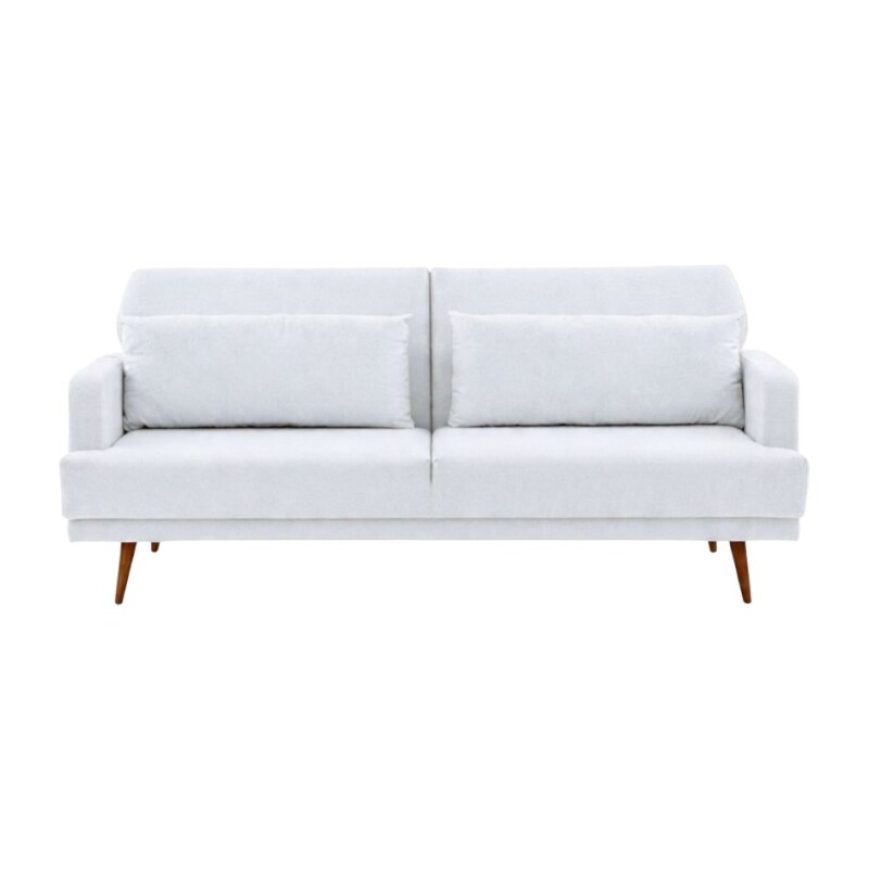 SOFA CAMA NORDICO TELA CLARA - ALMOHADONES BEIGE SOFA CAMA NORDICO TELA CLARA - ALMOHADONES BEIGE