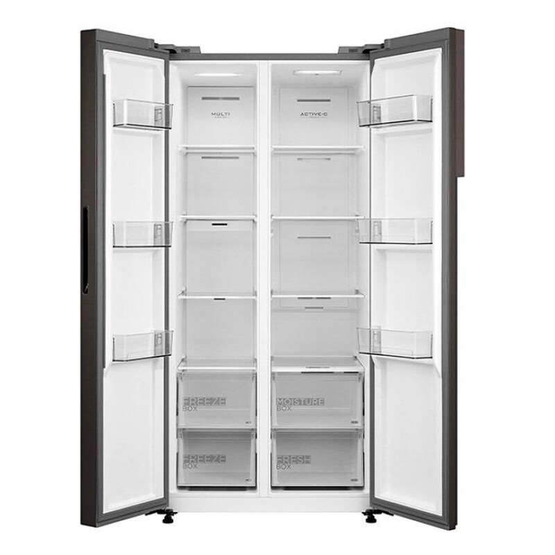 Heladera con freezer inverter Midea MDRS619GFR28 color negro con capacidad de 482L Heladera Con Freezer Inverter Midea Mdrs619gfr28 Color Negro Con Capacidad De 482l