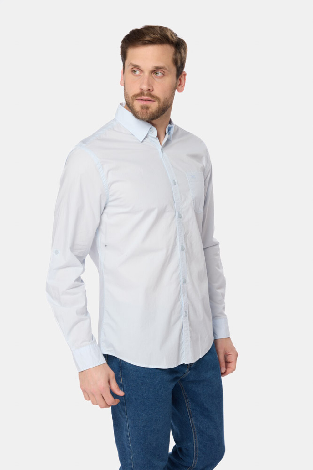 CAMISA LISA Celeste