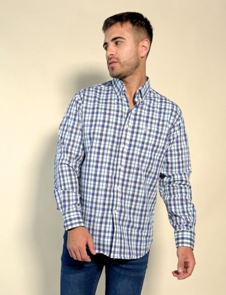 Camisa a cuadros Zeus Azul