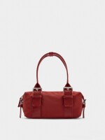 Bolso De Hombro Con Hebillas rojo