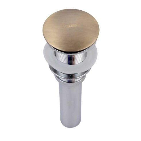 GRIFERIA VALVULA POP UP SIN DESBORDADOR BRONCE SATINADO BRONCE-ROSE GOLD
