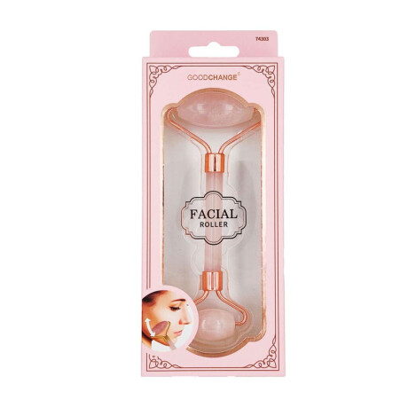 Face Roller Cuarzo Rosa Rodillo Masajeador Para Gimnasia Facial