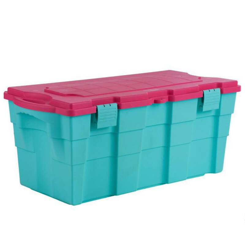 Set x2 Baúl 100 lts TURQUESA/ROSA