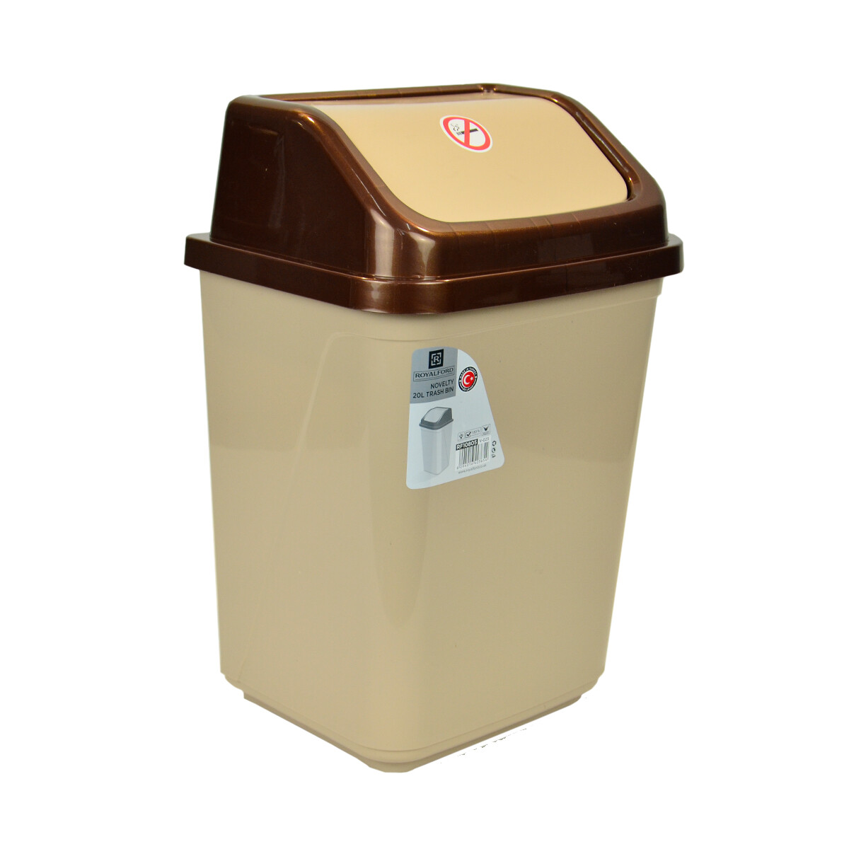 Tarro de residuos 20L con tapa vaivén - BEIGE 