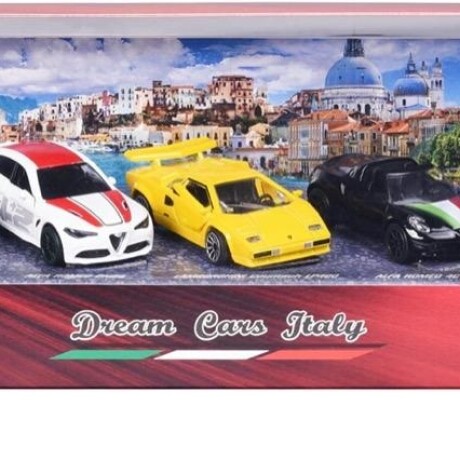 Pack x5 Autos de Metal c/caja de regalo dream cars Italy