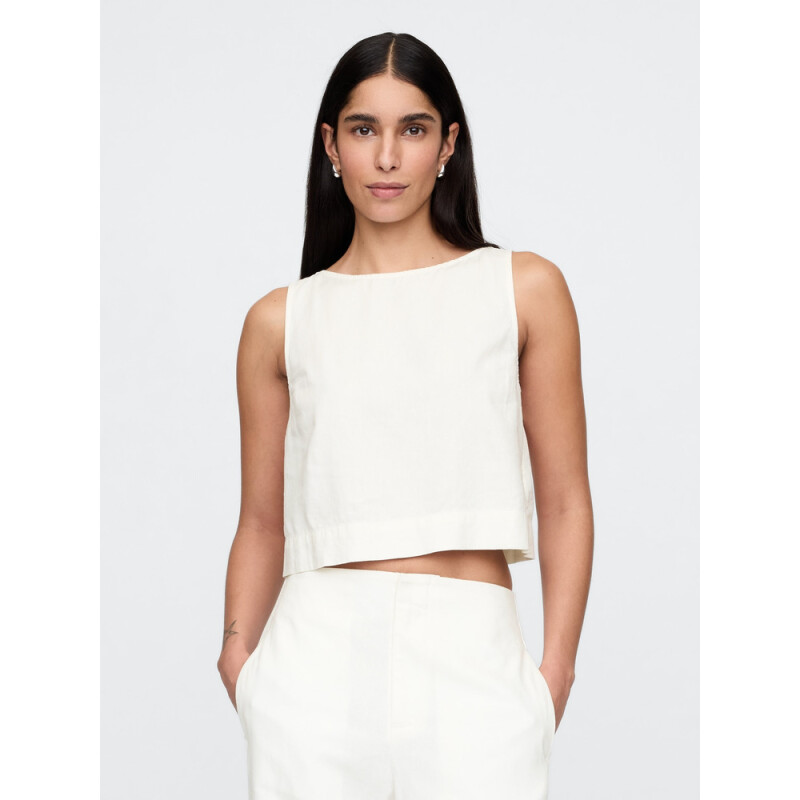 SL SHELL TANK - LINEN NEW OFF WHITE