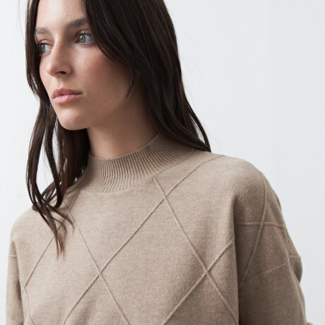 POLERA JAVAIOLA Beige Melange