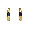 Caravanas Zafiro Aro Oval de oro- Oro bajo -Zafiro- CA8196 conpiedra