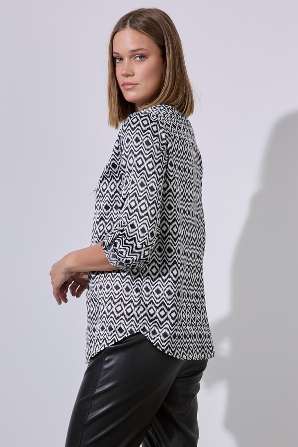 Blusa Printed NEGRO/BLANCO