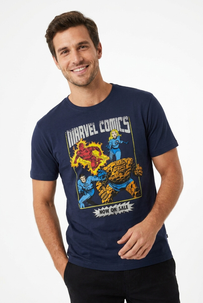 Remera m/c hombre MARVEL - Azul marino 
