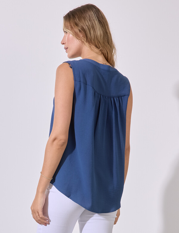 Blusa Escote V AZUL