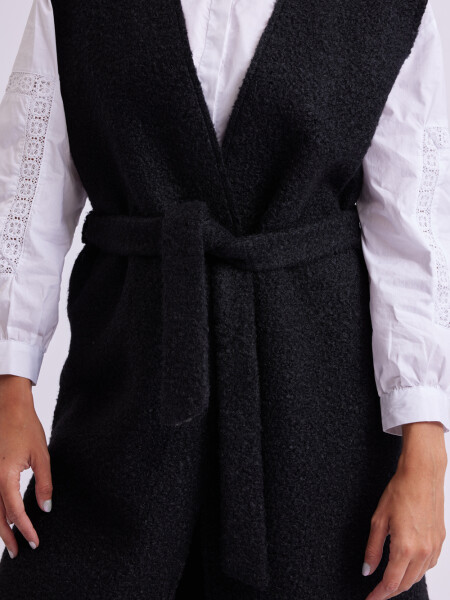 Chaleco boucle Negro
