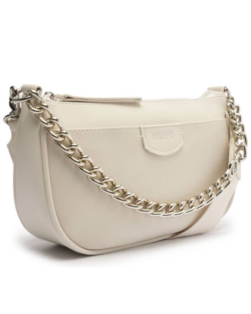 CARTERA CREMA CON CADENA Beige
