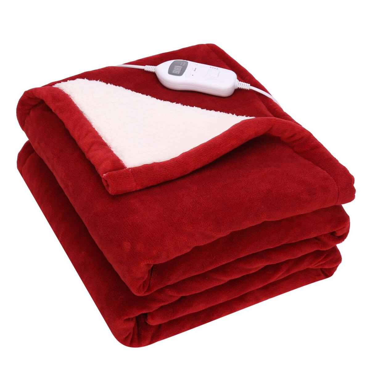 Manta Térmica Eléctrica 2P Polar Corderito Cuori Caribe Plus - Rojo 