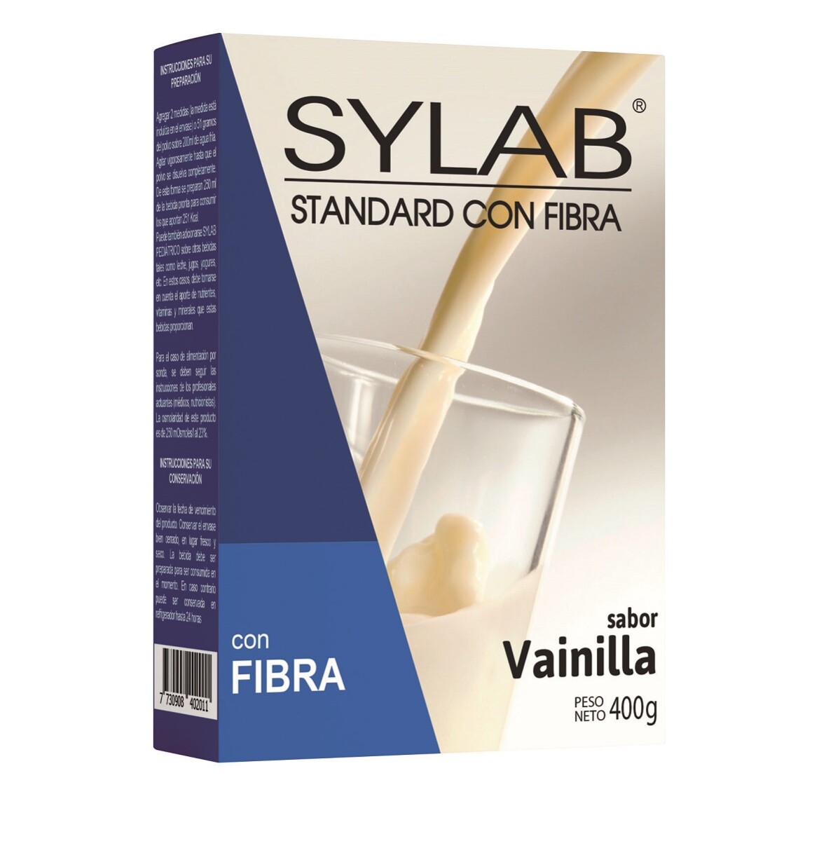 Sylab Standar C/fibra Sabor Vainilla 400 Grs. 