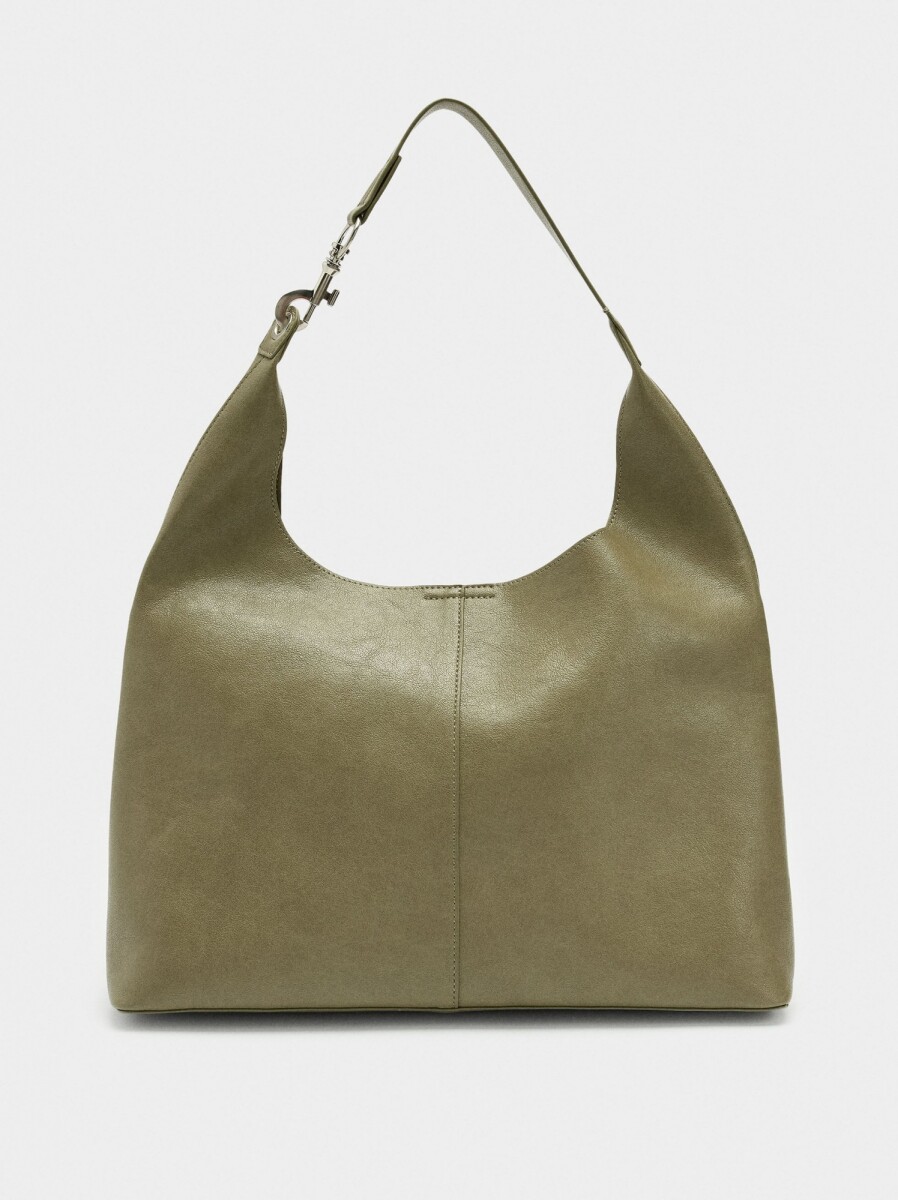 Bolso Liso Estilo Hobo - caqui 