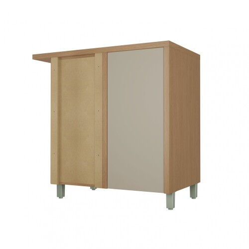 Bajo Mesada Esquinero Condessa 52cm Marron/Gris Bajo Mesada Esquinero Condessa 52cm Marron/Gris