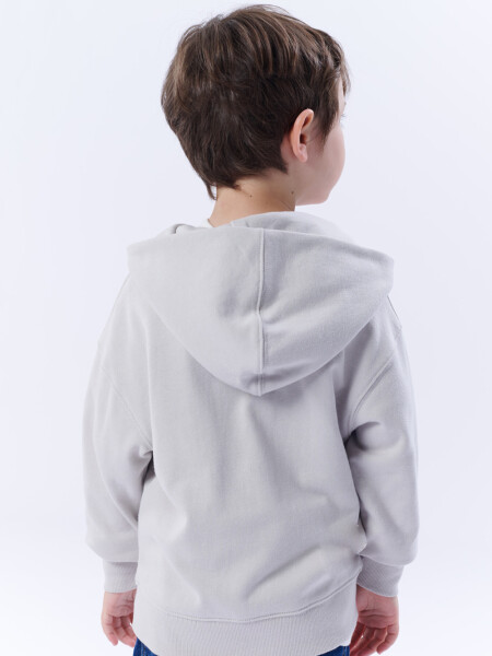 Campera deportiva estampa Joy Gris Claro