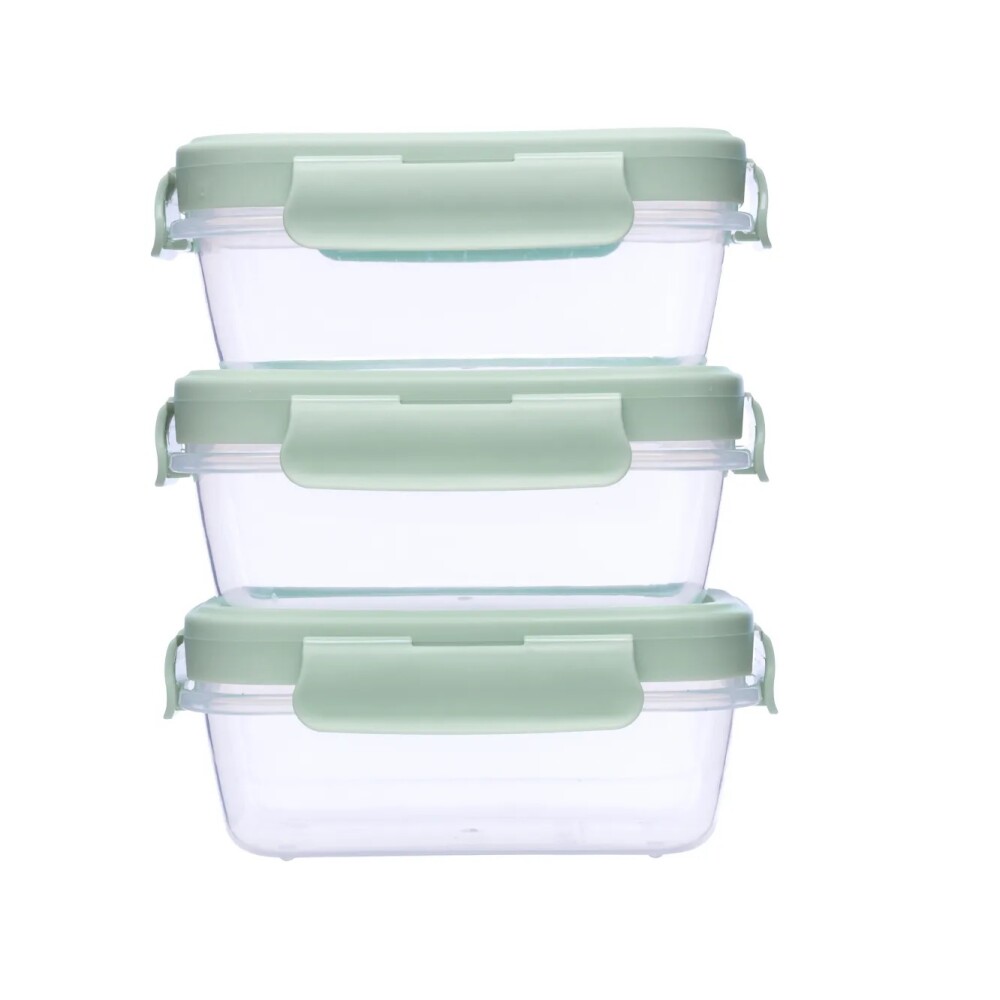 Set Tuppers X3 Herméticos BUBA verde