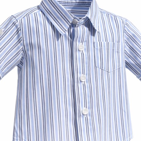 Camisa Body A rayas Celeste