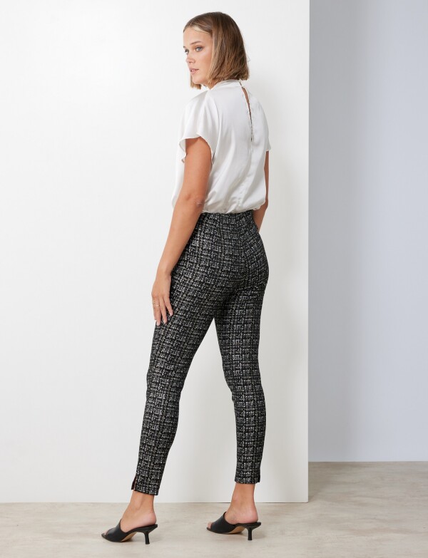 Pantalon Suede Print NEGRO/MULTI