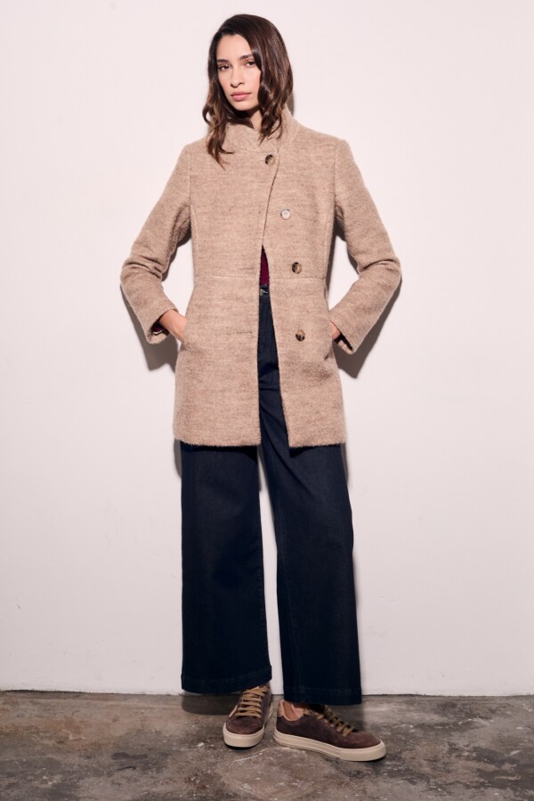Tapado Boucle Lana Beige Melange