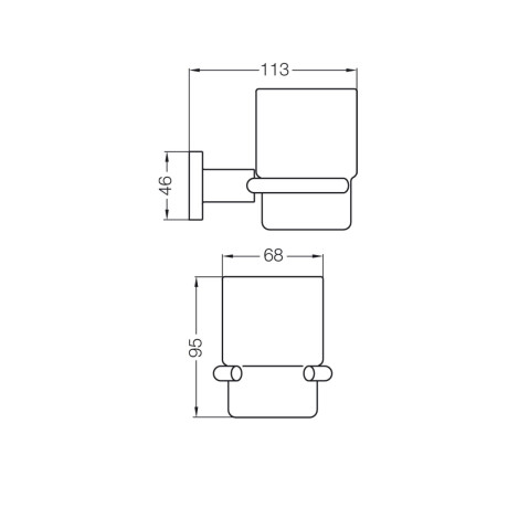 Portavaso Con Vaso Incluido 0.115X0.115X0.09 Fv 000