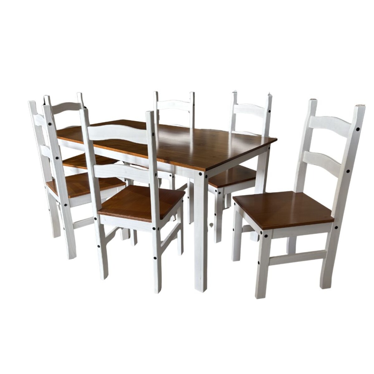 Juego de Comedor Corona C/6 Sillas BL CH9190B 