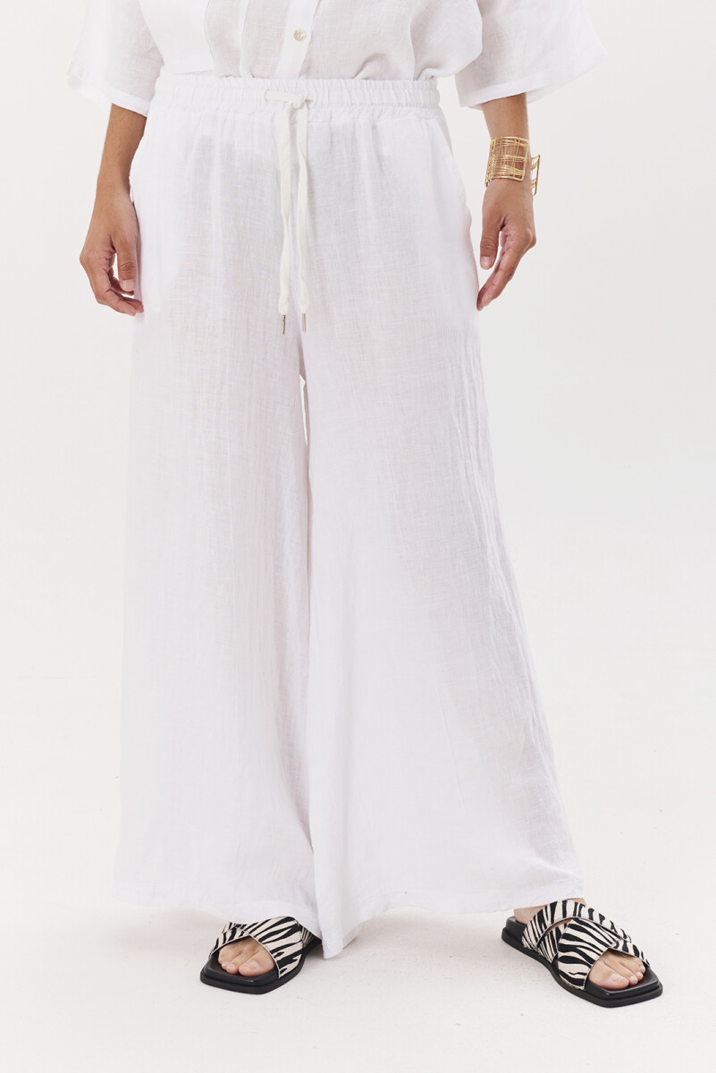 PANTALON LINO LAIUS - BLANCO 