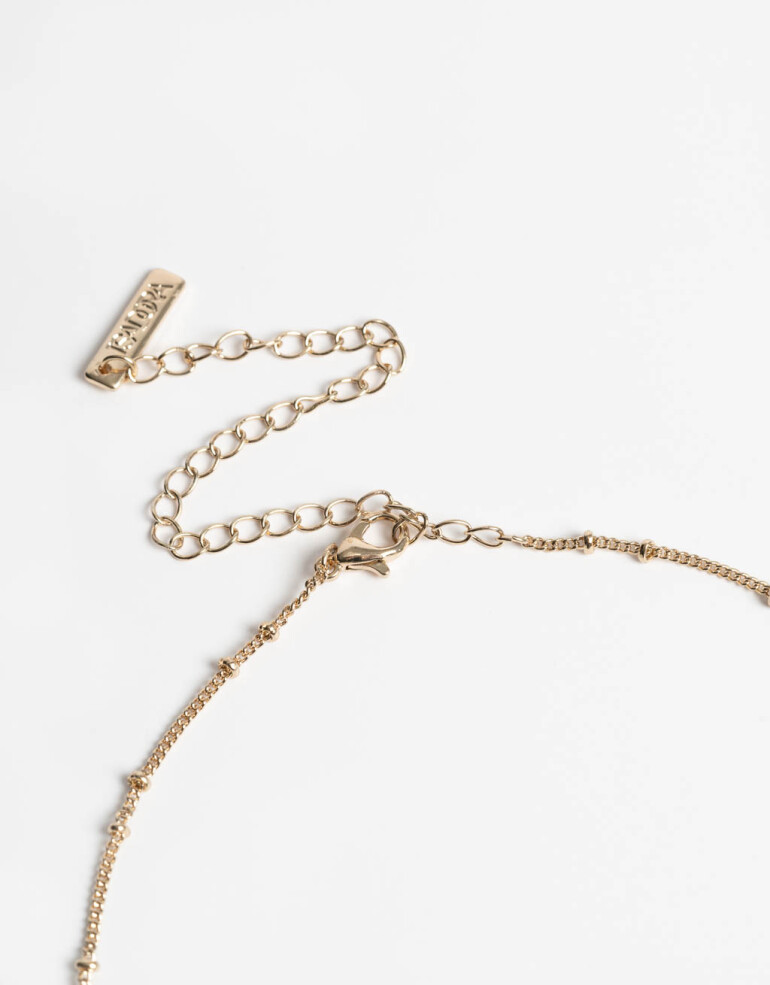 Collares Cortos Strass Collar Corto Multicharms Con Cubic - Dorado