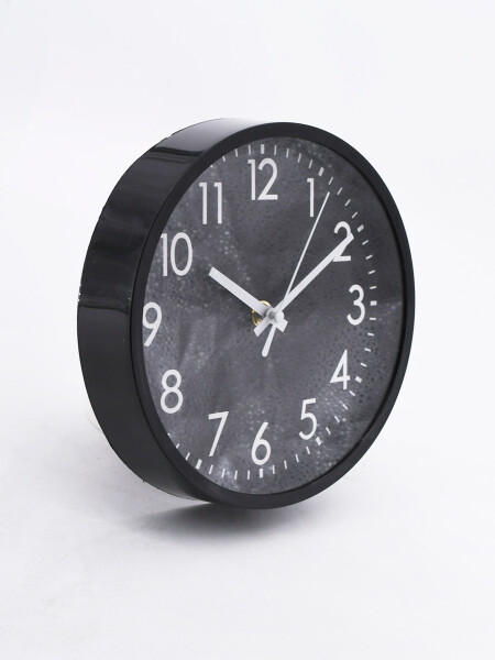 RELOJ PARED BASIC NEGRO