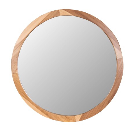 ESPEJO REDONDO 80CM MADERA-DE-TECA NATURAL-BEIGE NATURAL