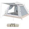 Carpa con Avance Liviana Impermeable Ventilada Capacidad 2 a 3 personas Beige