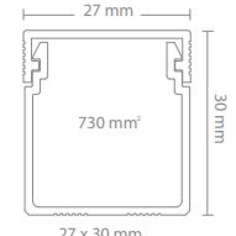 CABLECANAL 27X30MM BLANCO STD. CABLECANAL 27X30MM BLANCO STD.