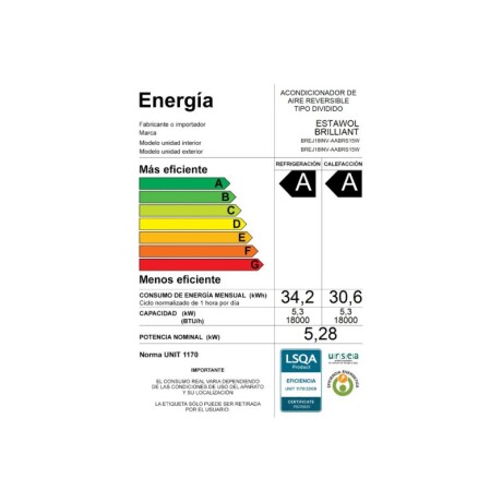AIRE ACONDICIONADO BRILLIANT INVERTER 18000 BTU. AIRE ACONDICIONADO BRILLIANT INVERTER 18000 BTU.