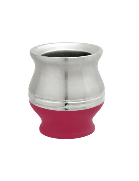 MATE ACERO INOXIDABLE 180ML BASE FUCSIA. D9/H9.6CM MATE ACERO INOXIDABLE 180ML BASE FUCSIA. D9/H9.6CM