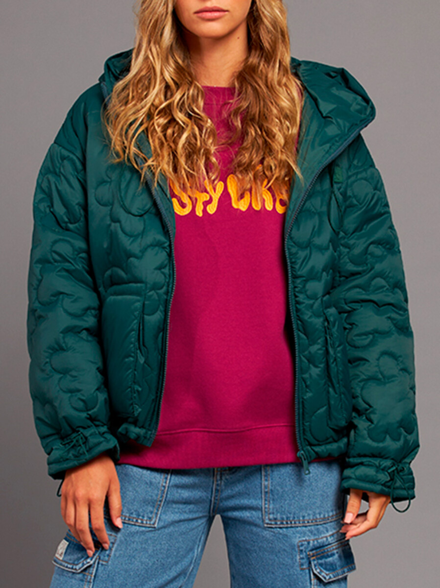 CAMPERA FLERA RUSTY - Verde Oscuro 